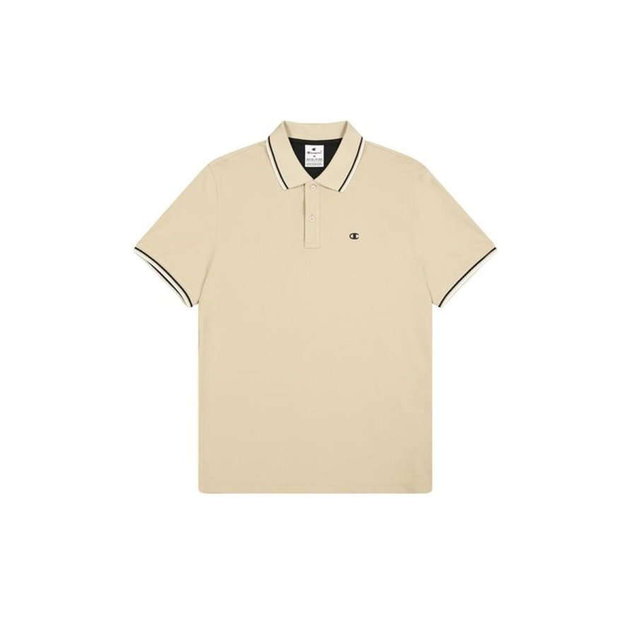 Kort�rmet Polotr�je til M�nd Champion Beige #1