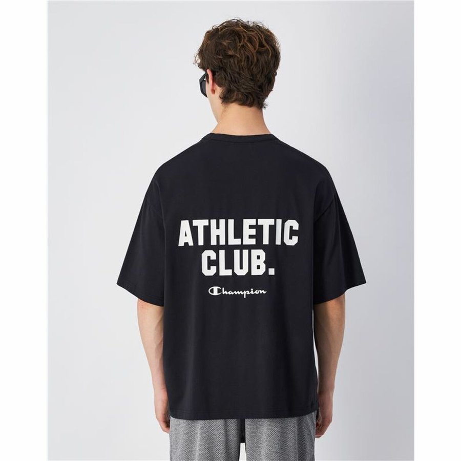 Kortrmet T-shirt til Mnd Champion SS Sort #3