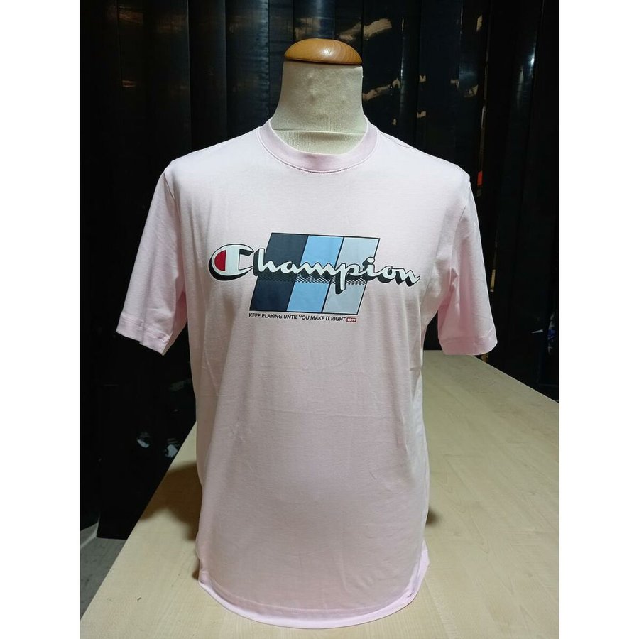 Kort�rmet T-shirt til M�nd Champion CHAMPION SS TEE 221219 BSP Pink #2