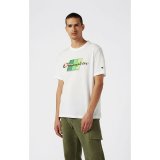 Kort�rmet T-shirt til M�nd Champion CHAMPION SS TEE 221219 Hvid #2