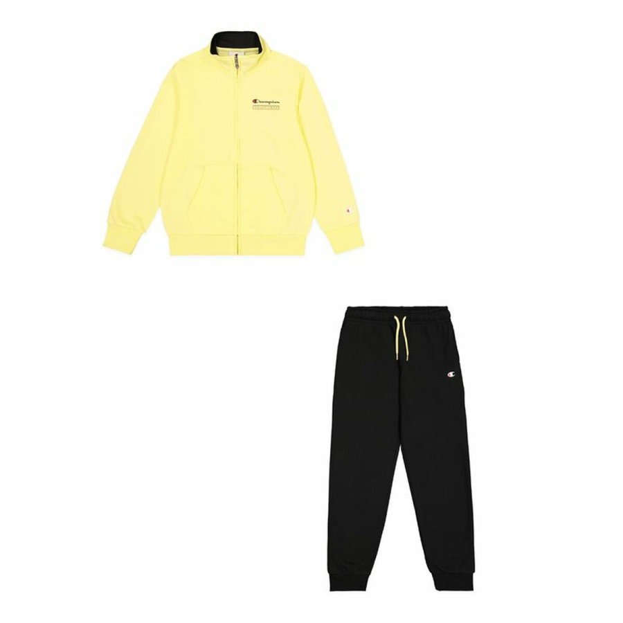 Trningsdragt til brn Champion Champion Full Zip Suit Gul Sort #1