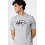 Kort�rmet T-shirt til M�nd Champion Graphic Shop Lysegr� #2