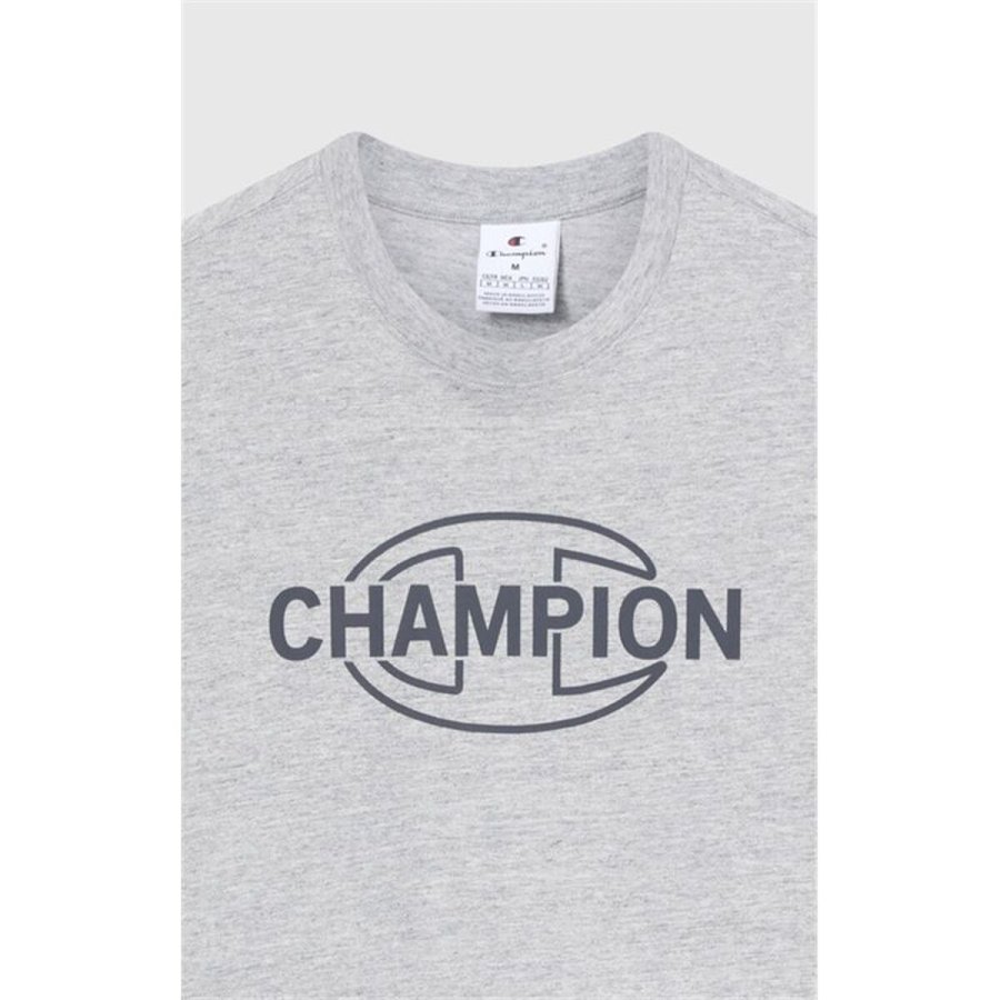 Kort�rmet T-shirt til M�nd Champion Graphic Shop Lysegr� #4