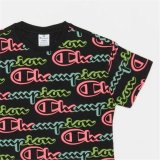 Kortrmet T-shirt til Kvinder Champion Crewneck Croptop Sort #3