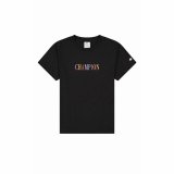 Kort�rmet T-shirt til Kvinder Champion Crewneck Croptop Sort #1
