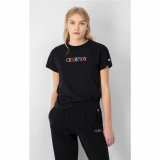 Kort�rmet T-shirt til Kvinder Champion Crewneck Croptop Sort #2