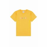 Kortrmet T-shirt til Kvinder Champion Crewneck Croptop Gul #5