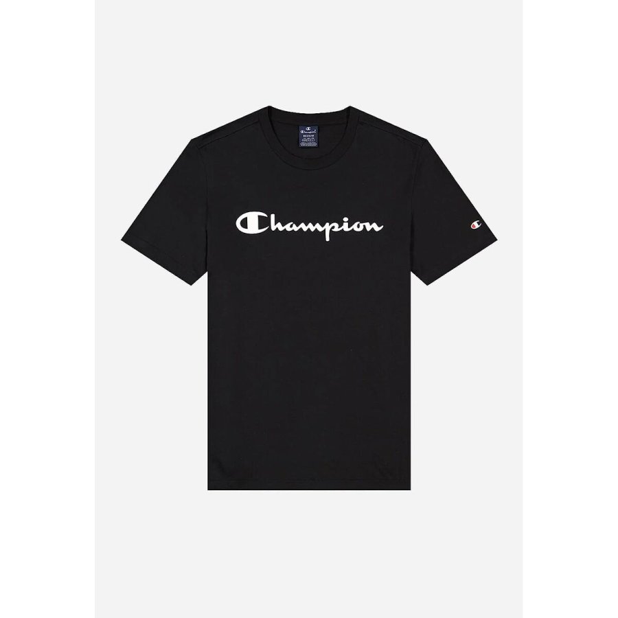 Kortrmet T-shirt til Mnd Champion Crewneck Sort #7