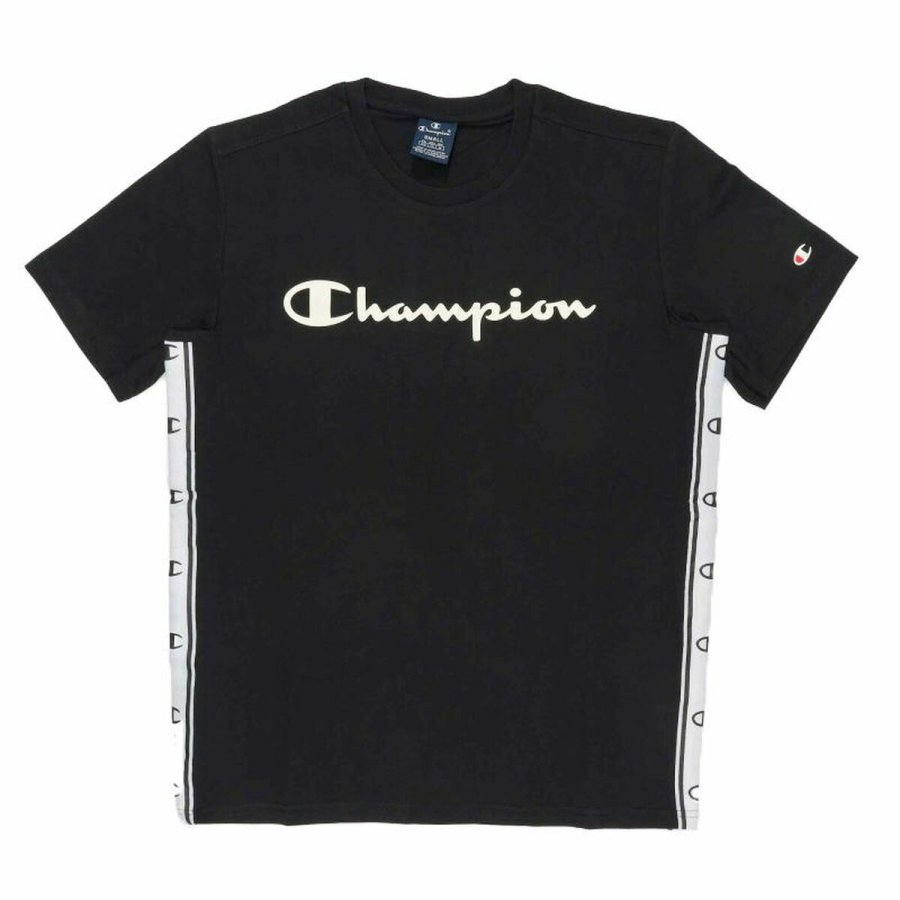 Kortrmet T-shirt til Mnd Champion Crewneck Sort #1