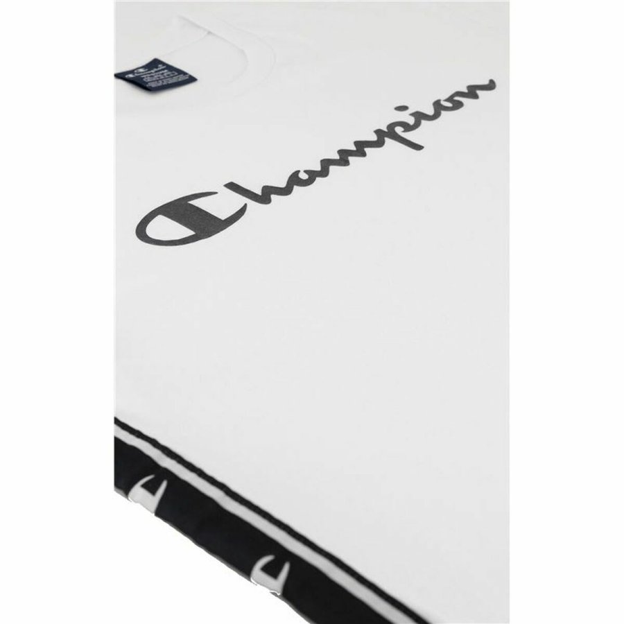 Kortrmet T-shirt til Mnd Champion Crewneck Hvid #4