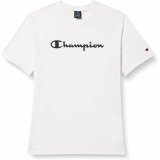 Kortrmet T-shirt til Mnd Champion Crewneck Hvid #5