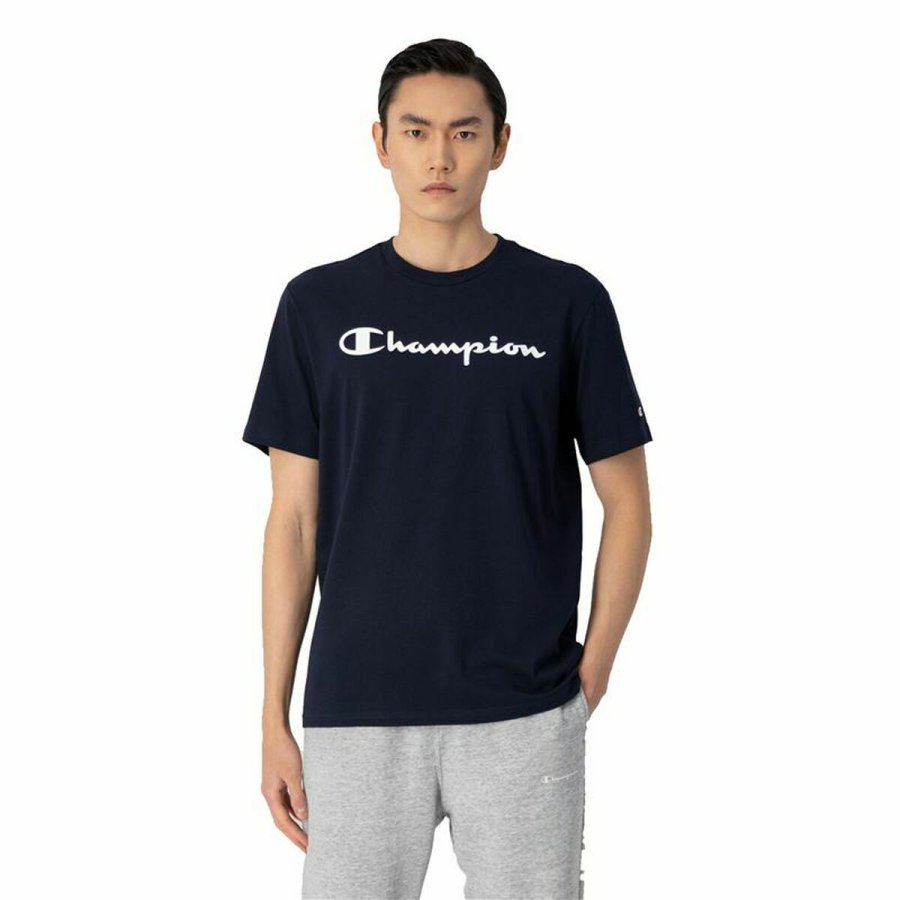Kortrmet T-shirt til Mnd Champion Crewneck Bl #2