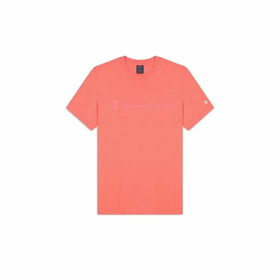 Kortrmet T-shirt til Mnd Champion Crewneck Pink #1