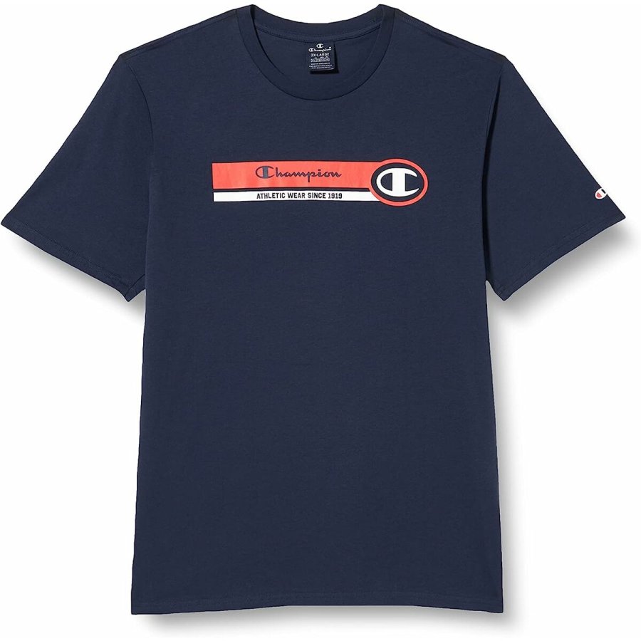 Kortrmet T-shirt til Mnd Champion Crewneck Bl #2