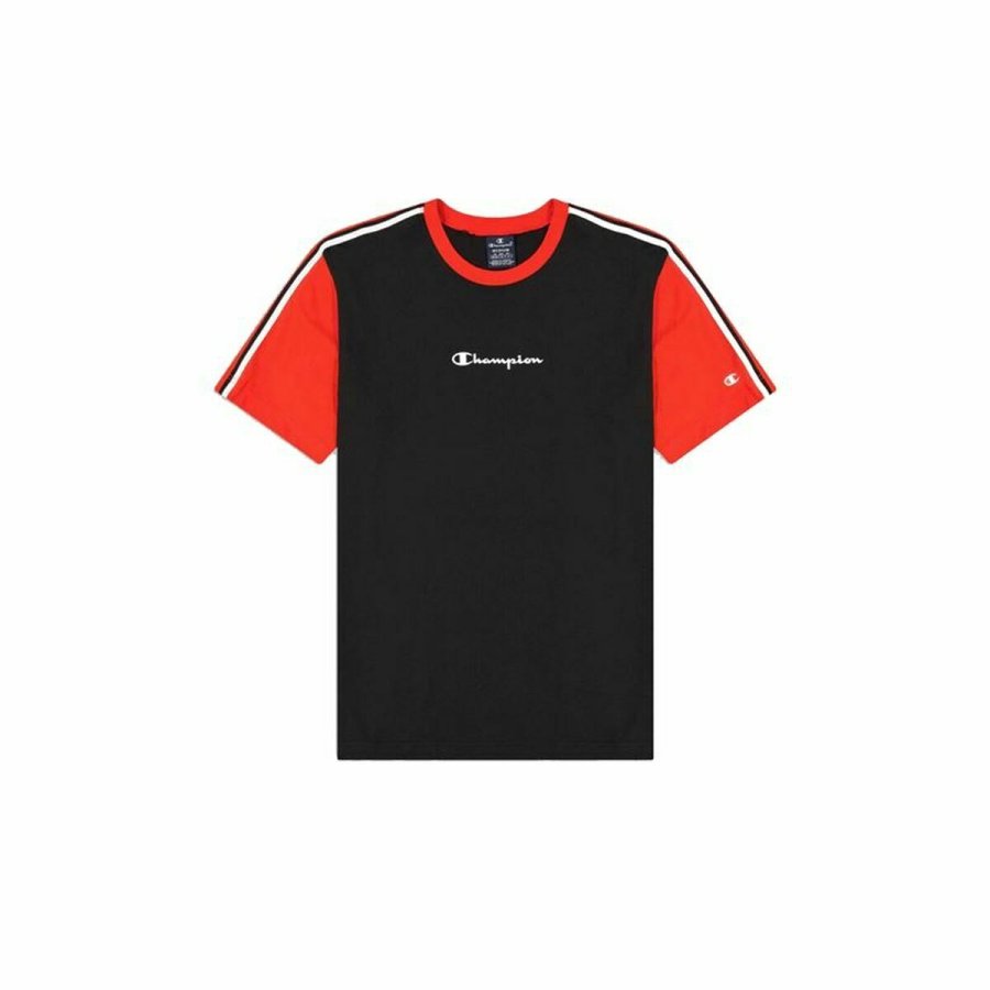 Kortrmet T-shirt til Mnd Champion Crewneck Sort #1