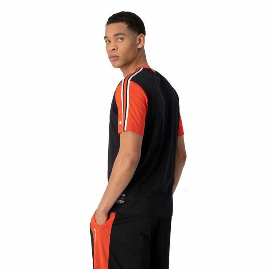 Kortrmet T-shirt til Mnd Champion Crewneck Sort #3