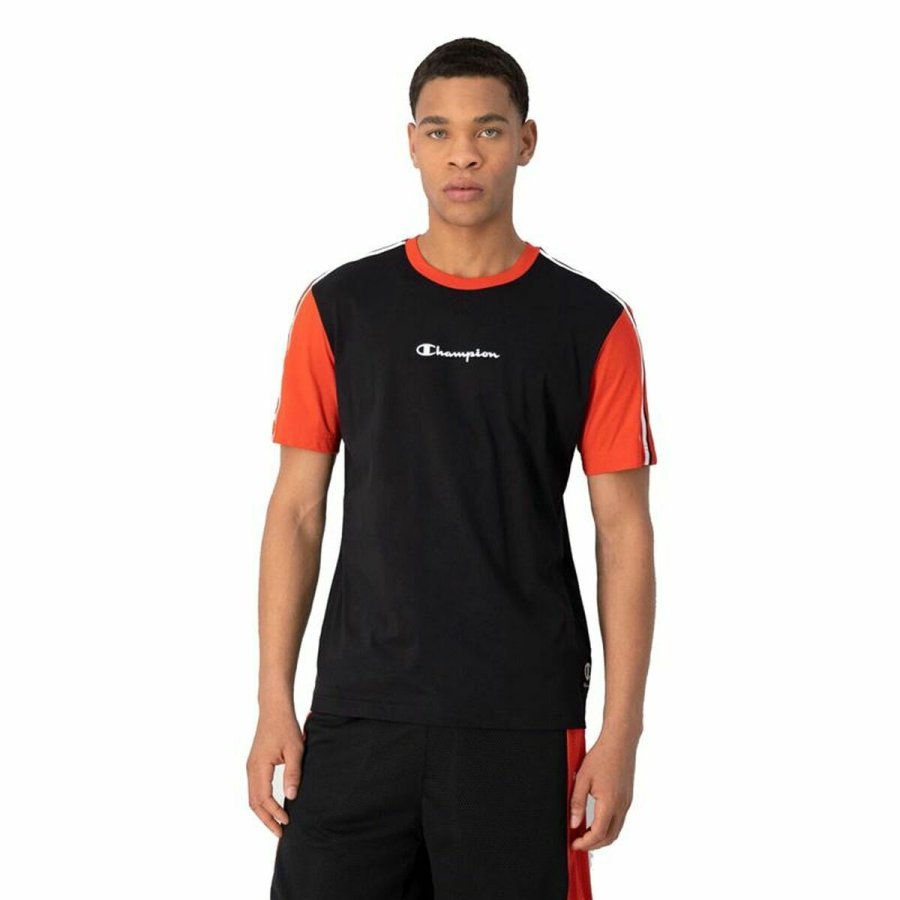 Kortrmet T-shirt til Mnd Champion Crewneck Sort #4