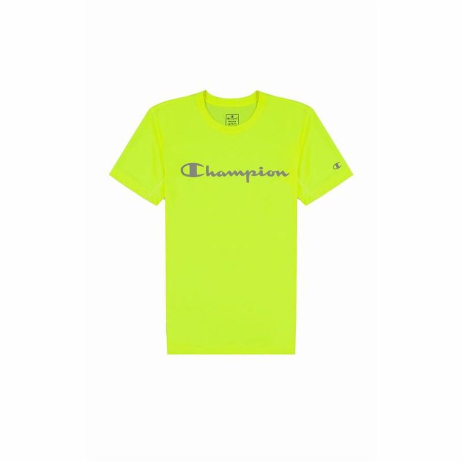 Kortrmet T-shirt til Mnd Champion Crewneck Limegrn #1