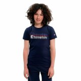 Kortrmet T-shirt til Brn Champion Crewneck  Bl #7