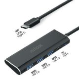 USB Hub Nilox NXHUBUSBC03 Sort #1