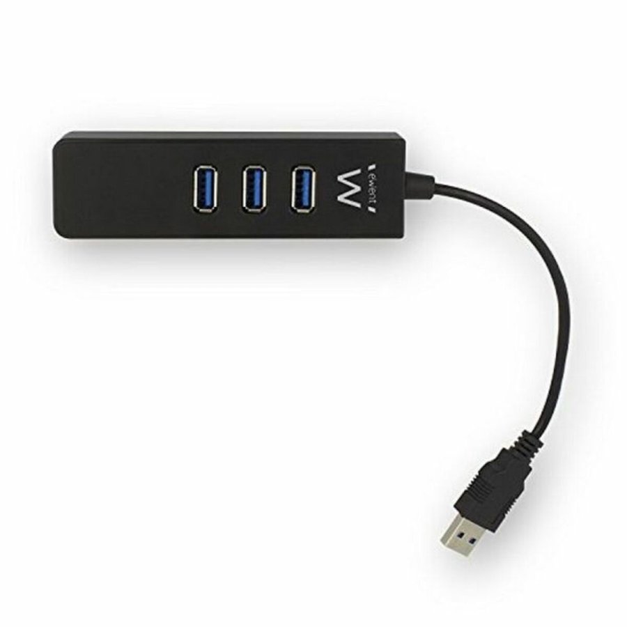 USB Hub Ewent AAOAUS0127 3 x USB 3.1 RJ45 Plug and Play #4