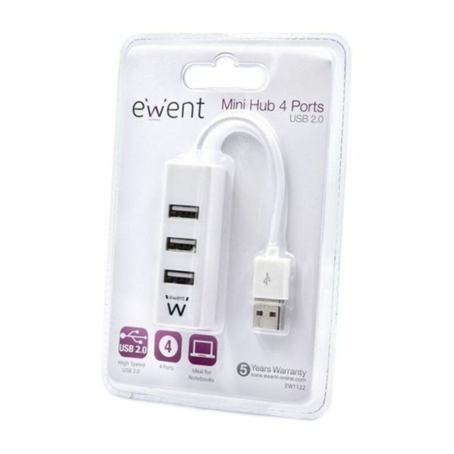 USB Hub Ewent EW1122 Hvid 3600 W #4