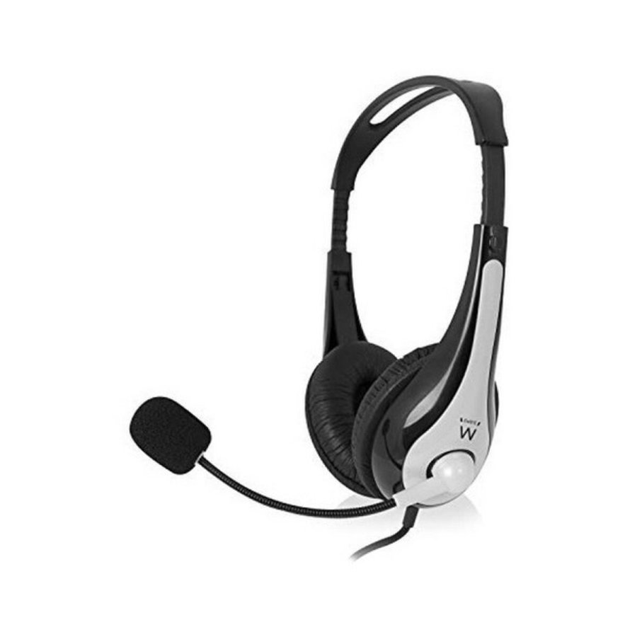 Hovedtelefoner med mikrofon Ewent EW3562 Sort Sort/Slvfarvet #3