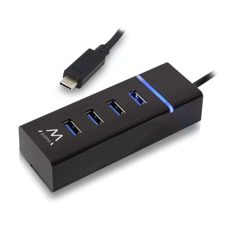 4-Port USB Hub Ewent EW1137 USB 3.1 Sort #1