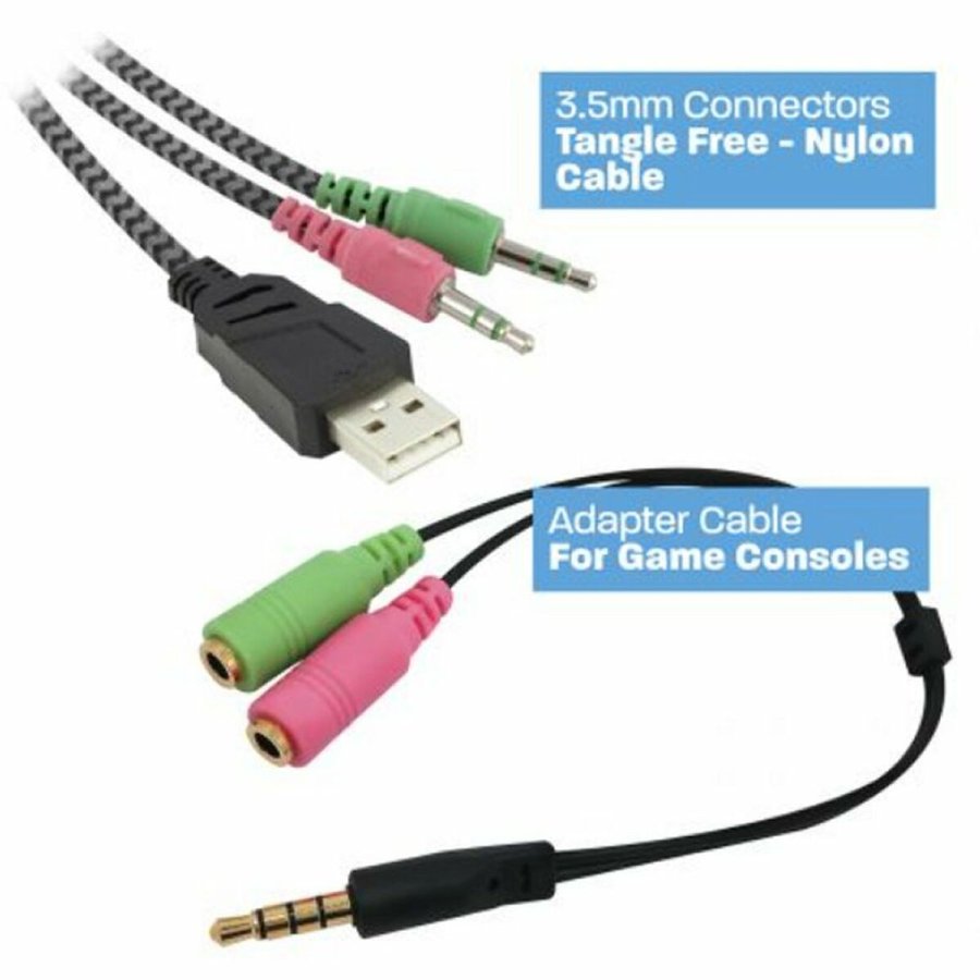 Hovedtelefoner med mikrofon Ewent Play PL3321 Sort #3