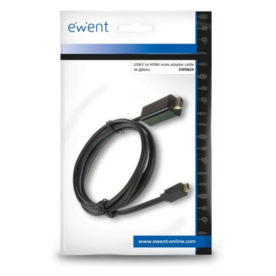 USB-C til HDMI-adapter Ewent EW9824 Sort 2 m #3