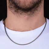 Halsk�de til m�nd Albert M. WSOX00345.S S�lvfarvet #3