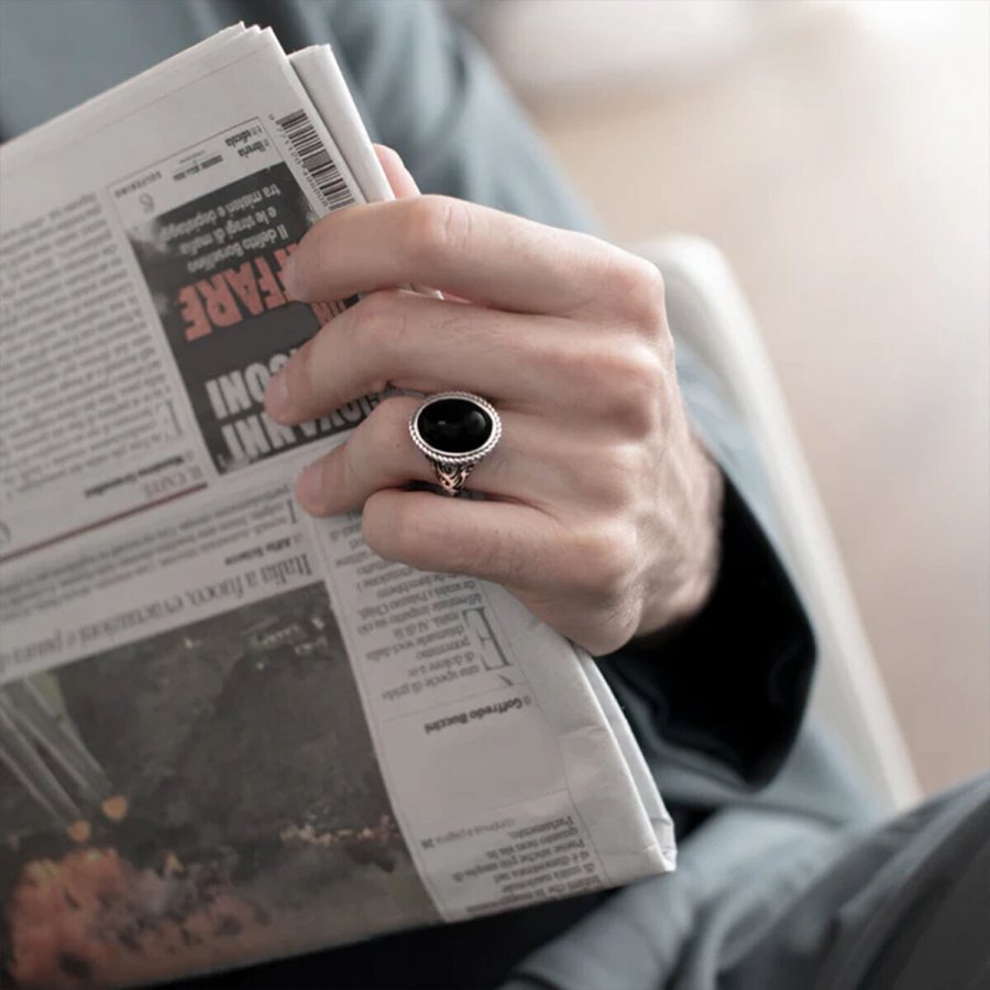 Ring til kvinder Albert M. WSOX00460.BO-22 Slvfarvet Sort 22 #4