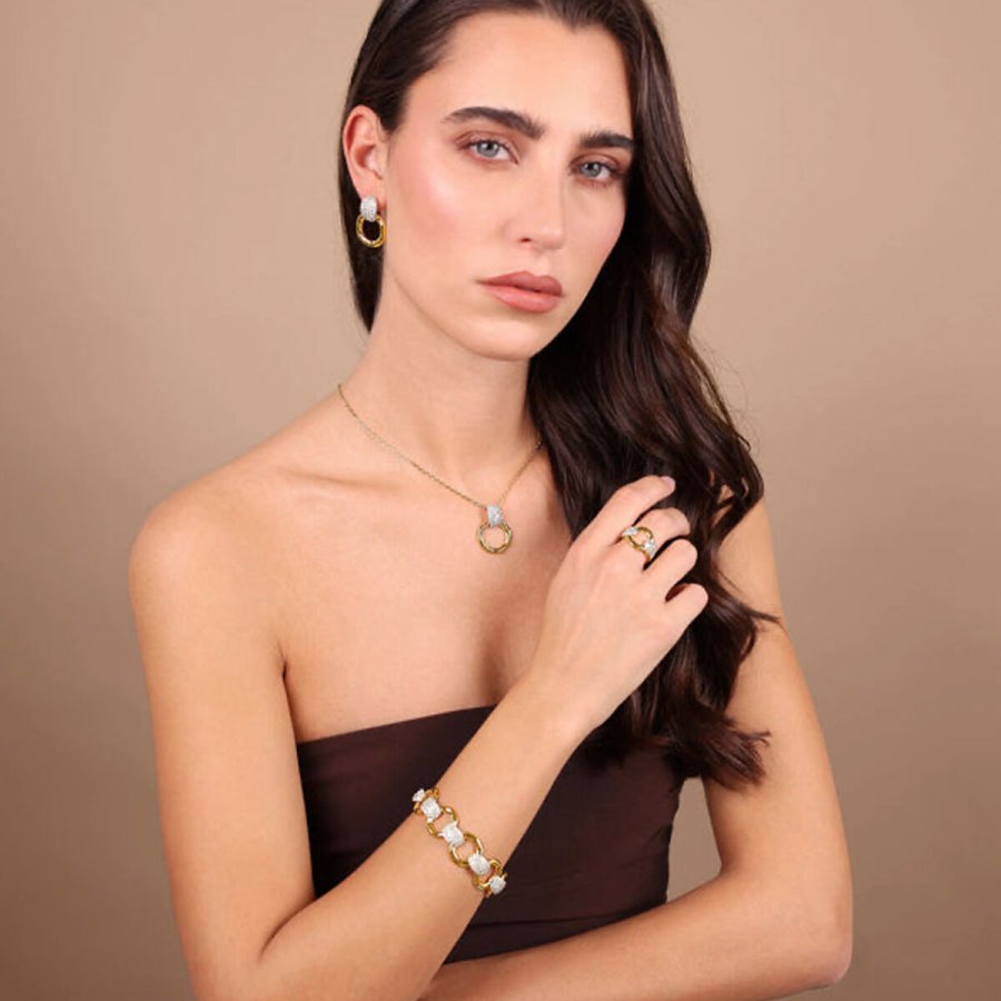 Vedh�ng til kvinder Etrusca WSET00866.YG S�lvfarvet #3