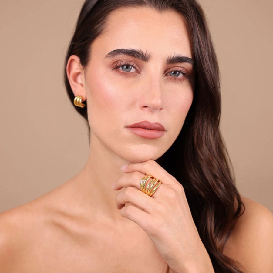 Ring til kvinder Etrusca WSET00870.YG-18 Gylden 18 #3