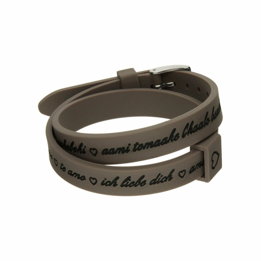 Armbnd til kvinder il mezzometro I LOVE YOU SILVER - BRACCIALE IN SILICONE/SILICONE BRACELET #1