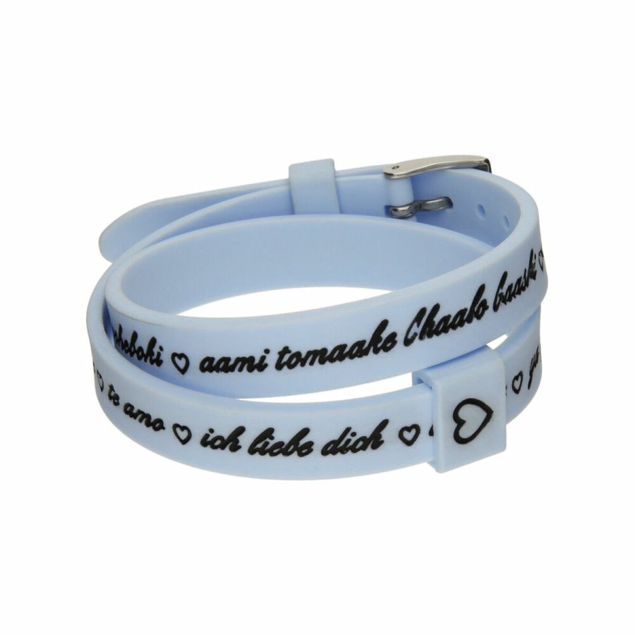 Armbnd til kvinder il mezzometro I LOVE YOU SILVER - BRACCIALE IN SILICONE/SILICONE BRACELET #1