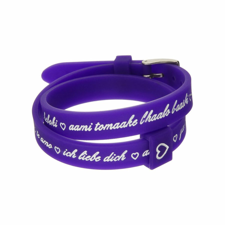 Armbnd til kvinder il mezzometro I LOVE YOU SILVER - BRACCIALE IN SILICONE/SILICONE BRACELET #1