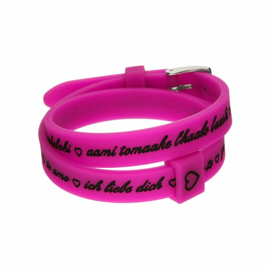 Armbnd til kvinder il mezzometro I LOVE YOU SILVER - BRACCIALE IN SILICONE/SILICONE BRACELET #1