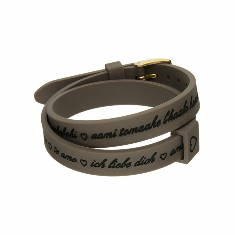 Armbnd til kvinder il mezzometro I LOVE YOU GOLD - BRACCIALE IN SILICONE/SILICONE BRACELET #1