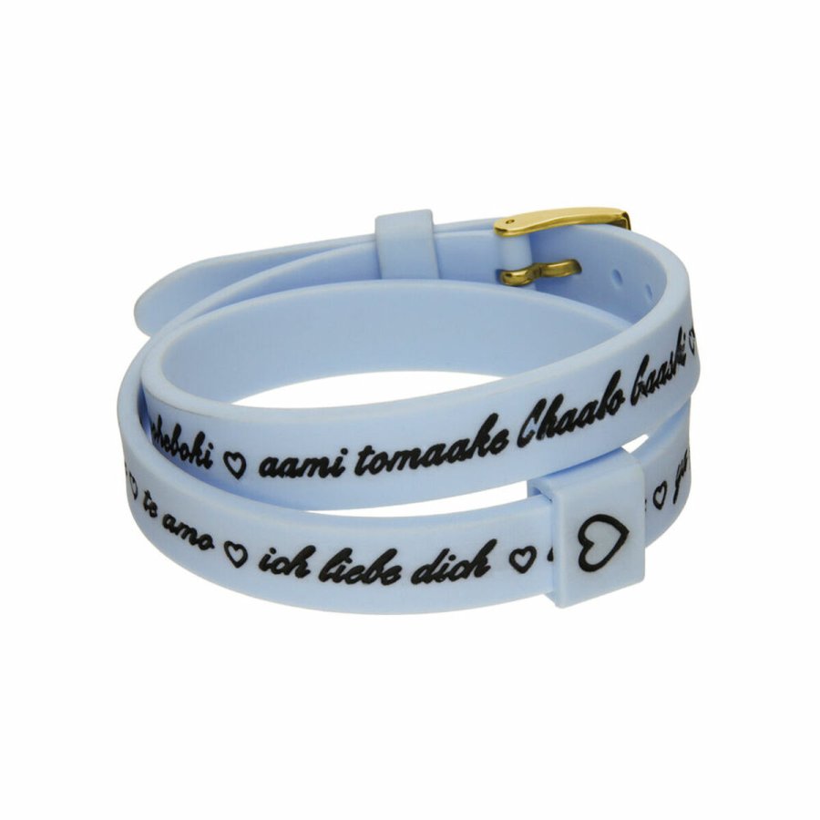 Armbnd til kvinder il mezzometro I LOVE YOU GOLD - BRACCIALE IN SILICONE/SILICONE BRACELET #1