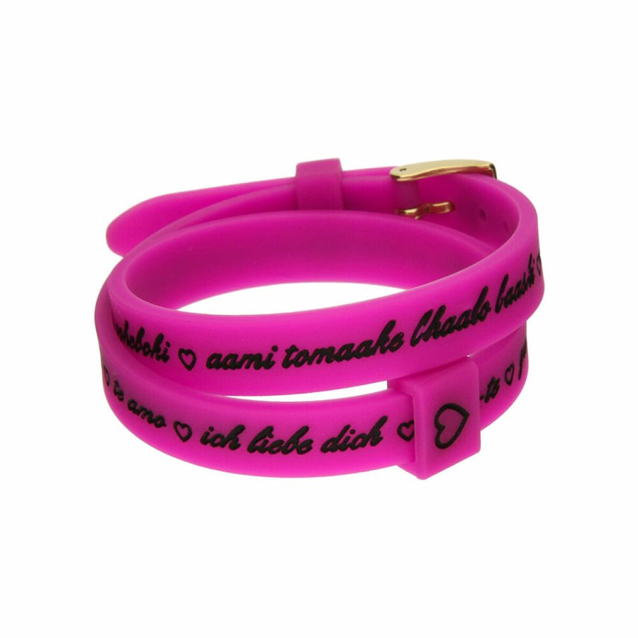 Armbnd til kvinder il mezzometro I LOVE YOU GOLD - BRACCIALE IN SILICONE/SILICONE BRACELET #1