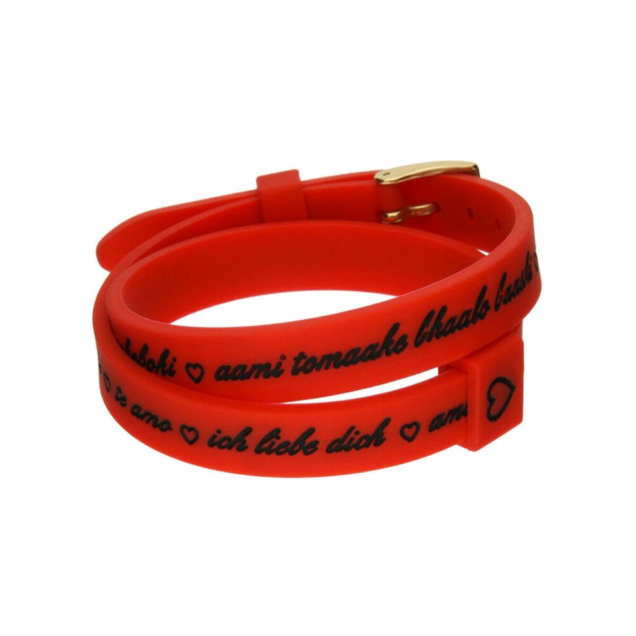 Armbnd til kvinder il mezzometro I LOVE YOU GOLD - BRACCIALE IN SILICONE/SILICONE BRACELET #1