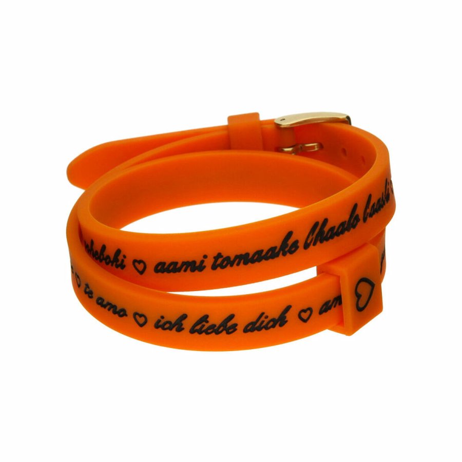 Armbnd til kvinder il mezzometro I LOVE YOU GOLD - BRACCIALE IN SILICONE/SILICONE BRACELET #1
