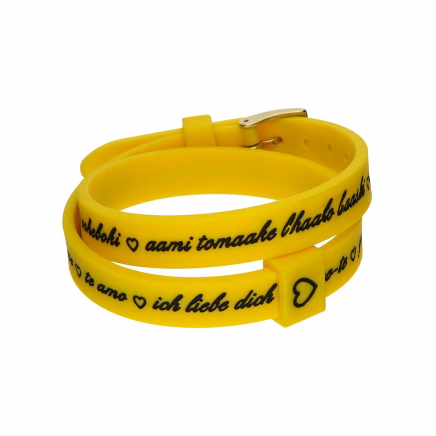 Armbnd til kvinder il mezzometro I LOVE YOU GOLD - BRACCIALE IN SILICONE/SILICONE BRACELET #1