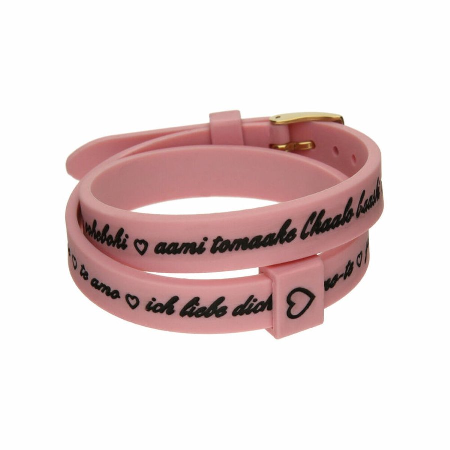 Armbnd til kvinder il mezzometro I LOVE YOU GOLD - BRACCIALE IN SILICONE/SILICONE BRACELET #1