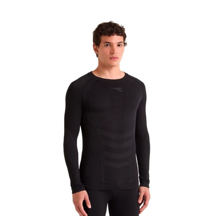 Lang�rmet T-shirt til M�nd Diadora Stratozero Sort #2