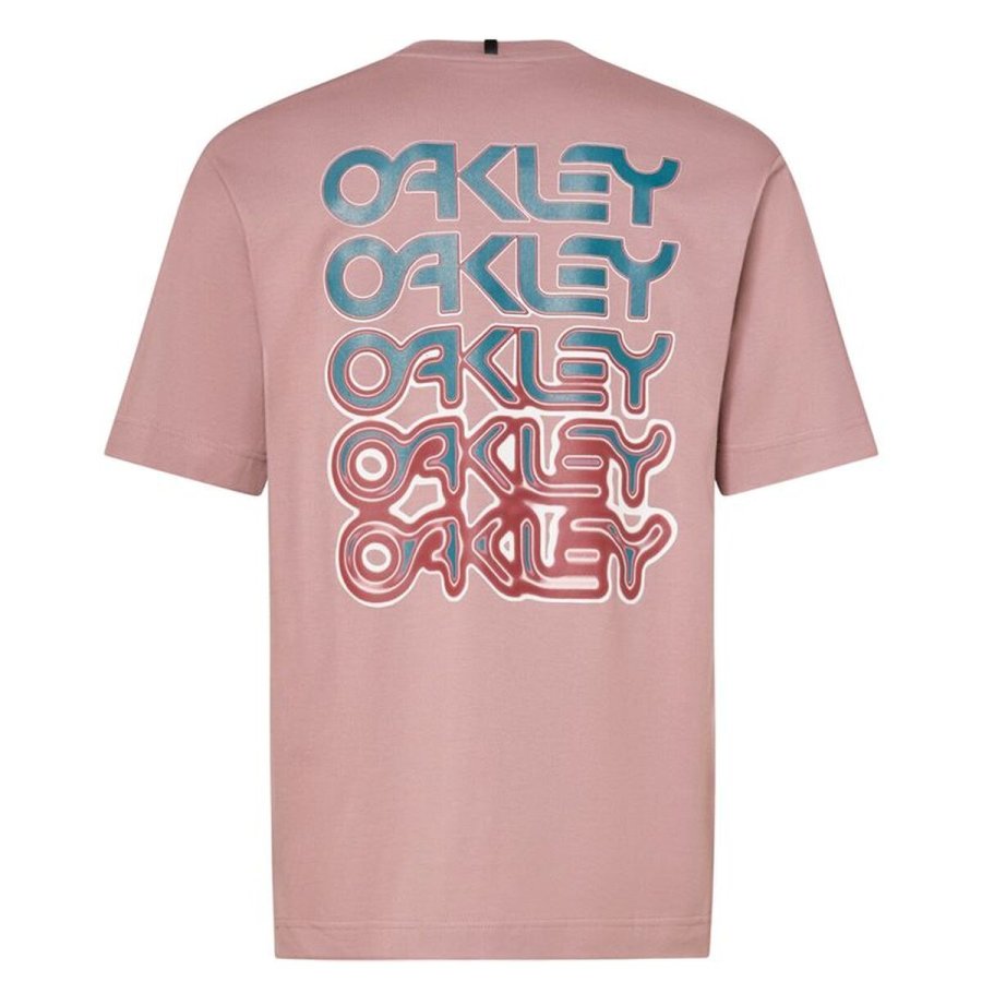 Kort�rmet T-shirt til M�nd Oakley B1B Repeated Pink #2