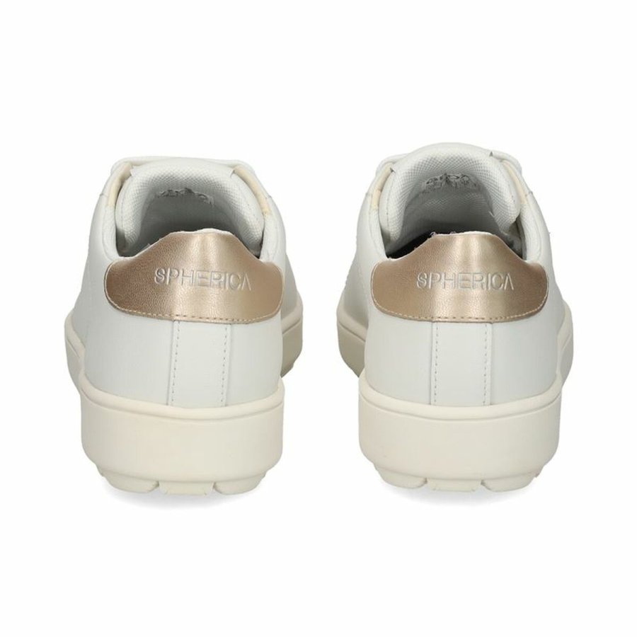 Kvinde Casual Sneakers Geox Spherica Ecub-1 Hvid #5
