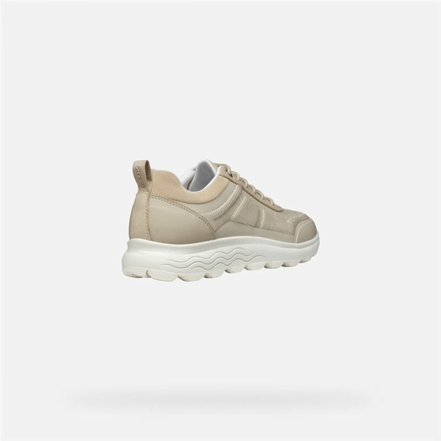 Kvinde Casual Sneakers Geox Spherica C Beige #4
