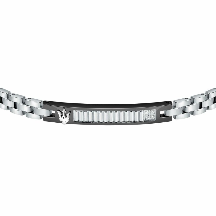 Armbnd til mnd Maserati Rustfrit stl 21,5 cm Slvfarvet #4